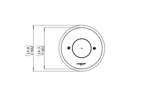 Ecosmart Fire AB8 Ethanol Burner - Black Finish - ESF.B.AB8.WTT.BL